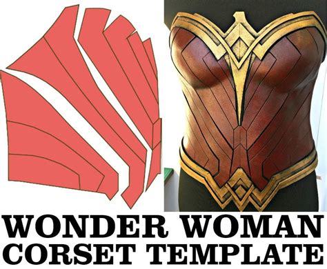 wonder woman corset costume|wonder woman corset template.